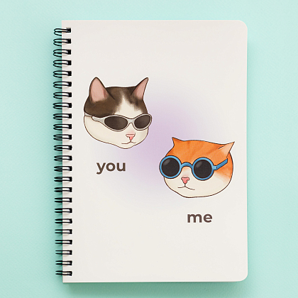 A5 you and me Thread-bound notebook