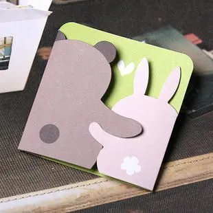 Bear and Bunny Greeting Card