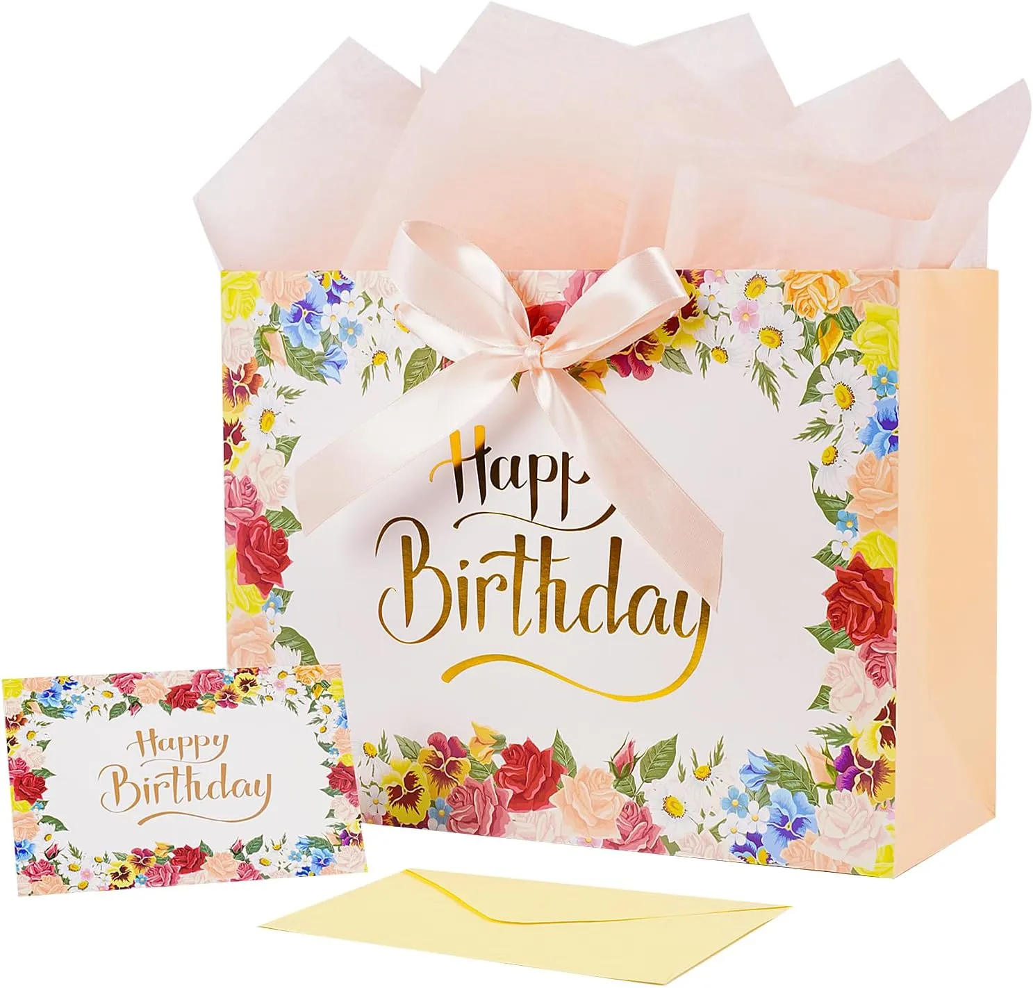 Birthday Gift Bag with Card Tissue
