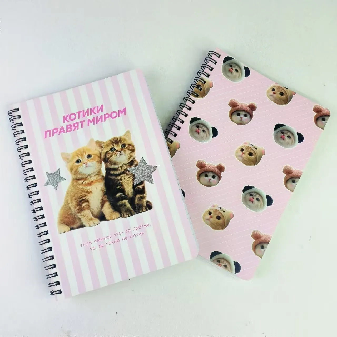 Cat rings Spiral Notebook