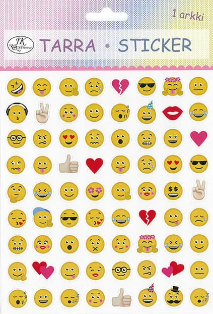 Etiqueta engomada del brillo del papel del emoji