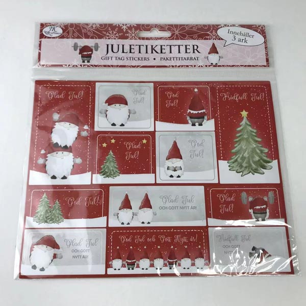Christmas Square Paper Glitter Sticker