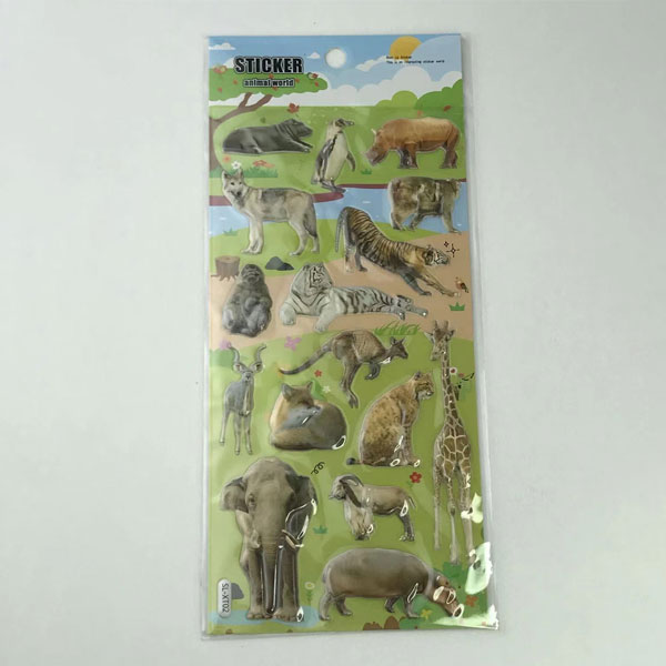 PVC Animals Puffy Sticker