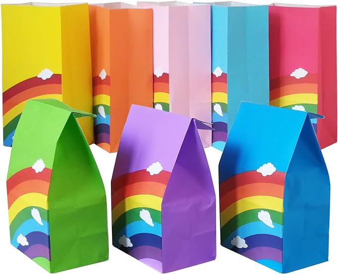 Rainbow Party Favor Paper Bags