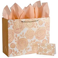Rose Gold Gift Bag with Tissue