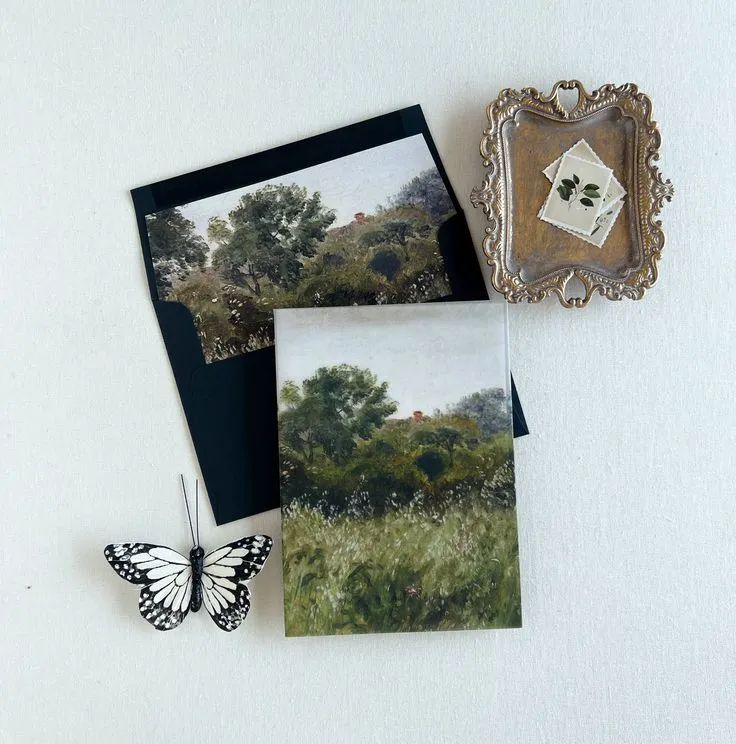 Rustic envelope With diy greeting card