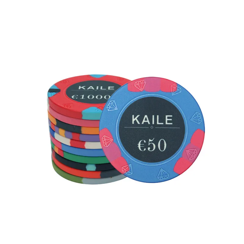 Diamantgravierte Keramik-Pokerchips