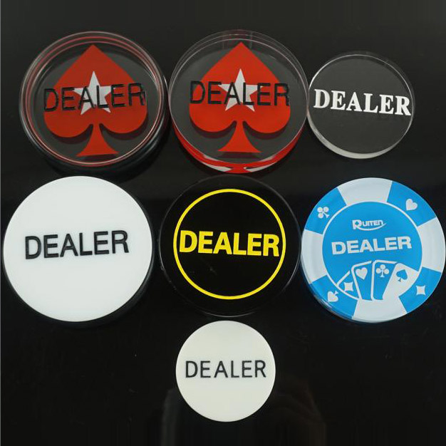 Botones de cerámica acrílicos de los distribuidores del equipo de la sala de póquer del casino