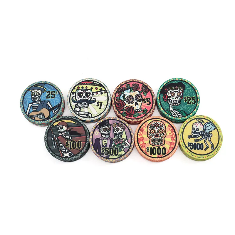 39mm Tiki King Ceramic Poker Chips