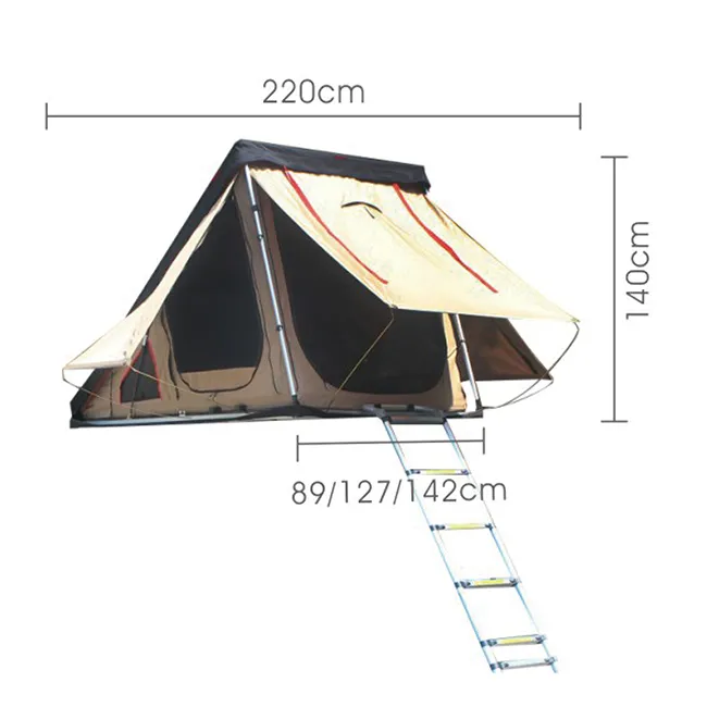 Roof folding tent