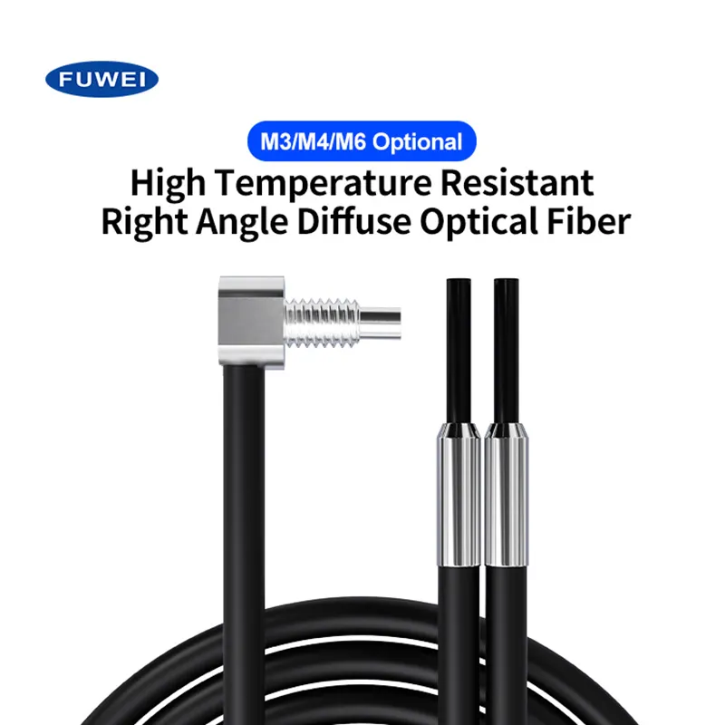 Diffuse reflective right-angle fiber optic FWGR-420H-TZ with high temperature resistance of 200°C: a revolutionary choice for industrial inspection