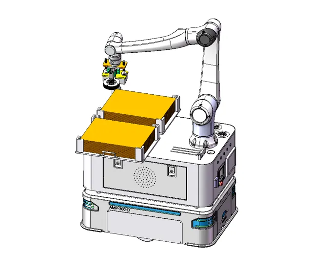 Application case of composite robots in CNC feeding and unloading of acrylic sheets