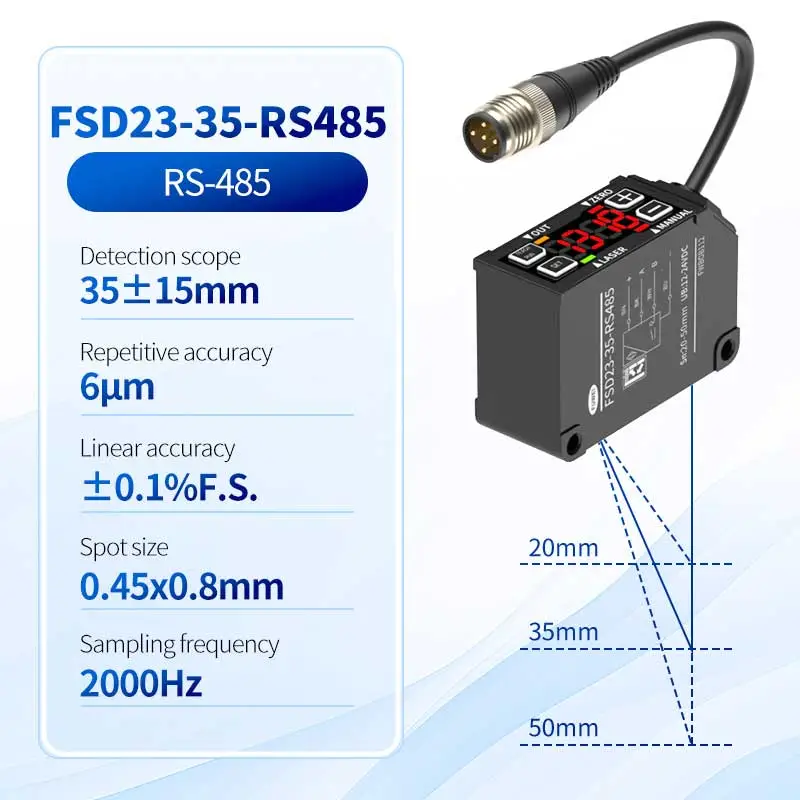 FSD23-35-RS485 Laserowy czujnik przemieszczenia o wysokiej precyzji