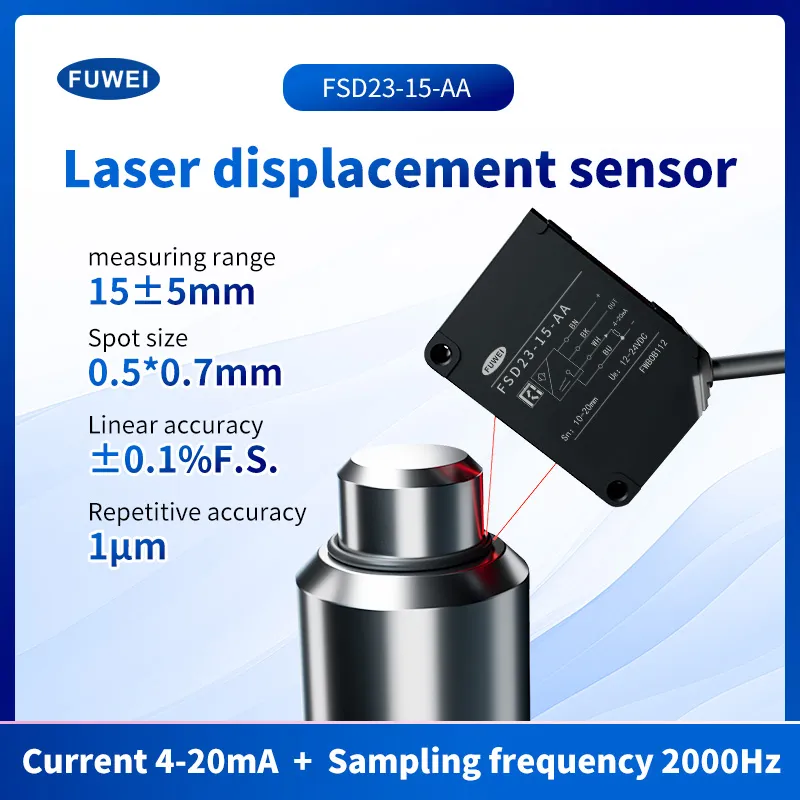 LED Digital Screen Aluminium Laser Displacement Sensor