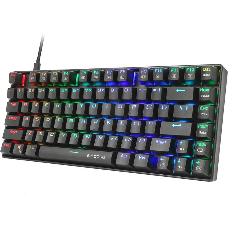 81 Tombol RGB Mechanical Gaming Keyboard Tahan banyu