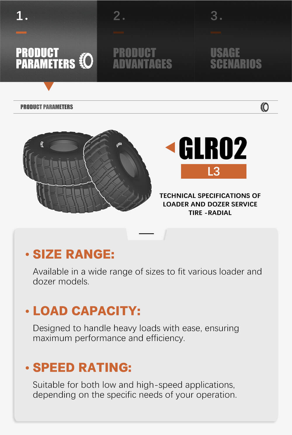 Loader And Dzer L3 tire -Radial