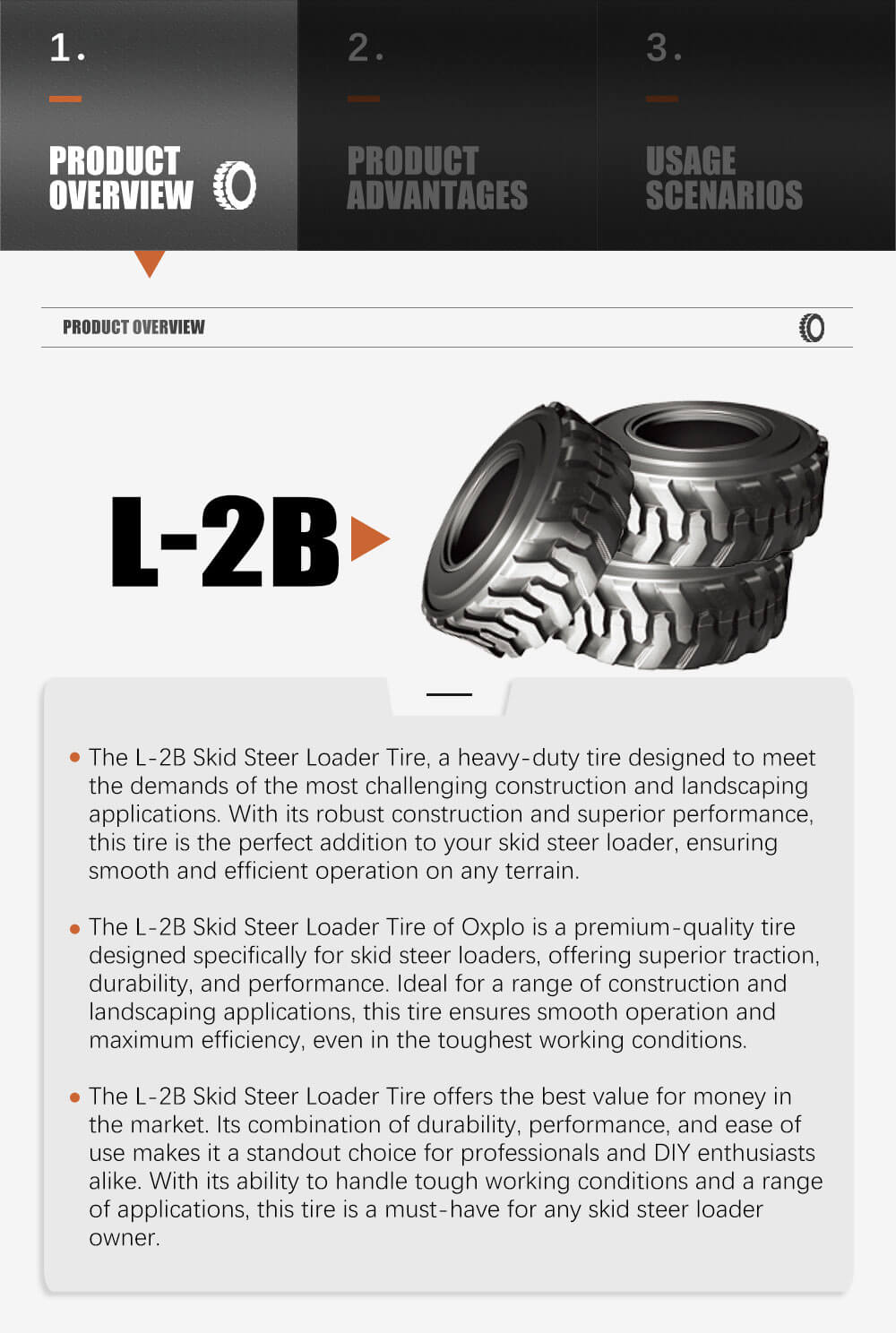 L-2B Skid Steer Loader Tire