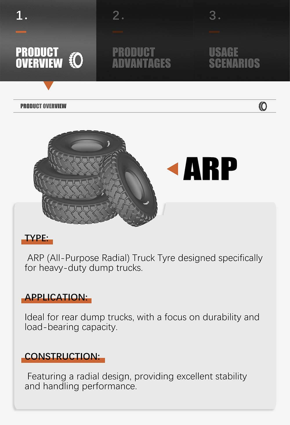 Heavy Dump ARP Truck Tyre