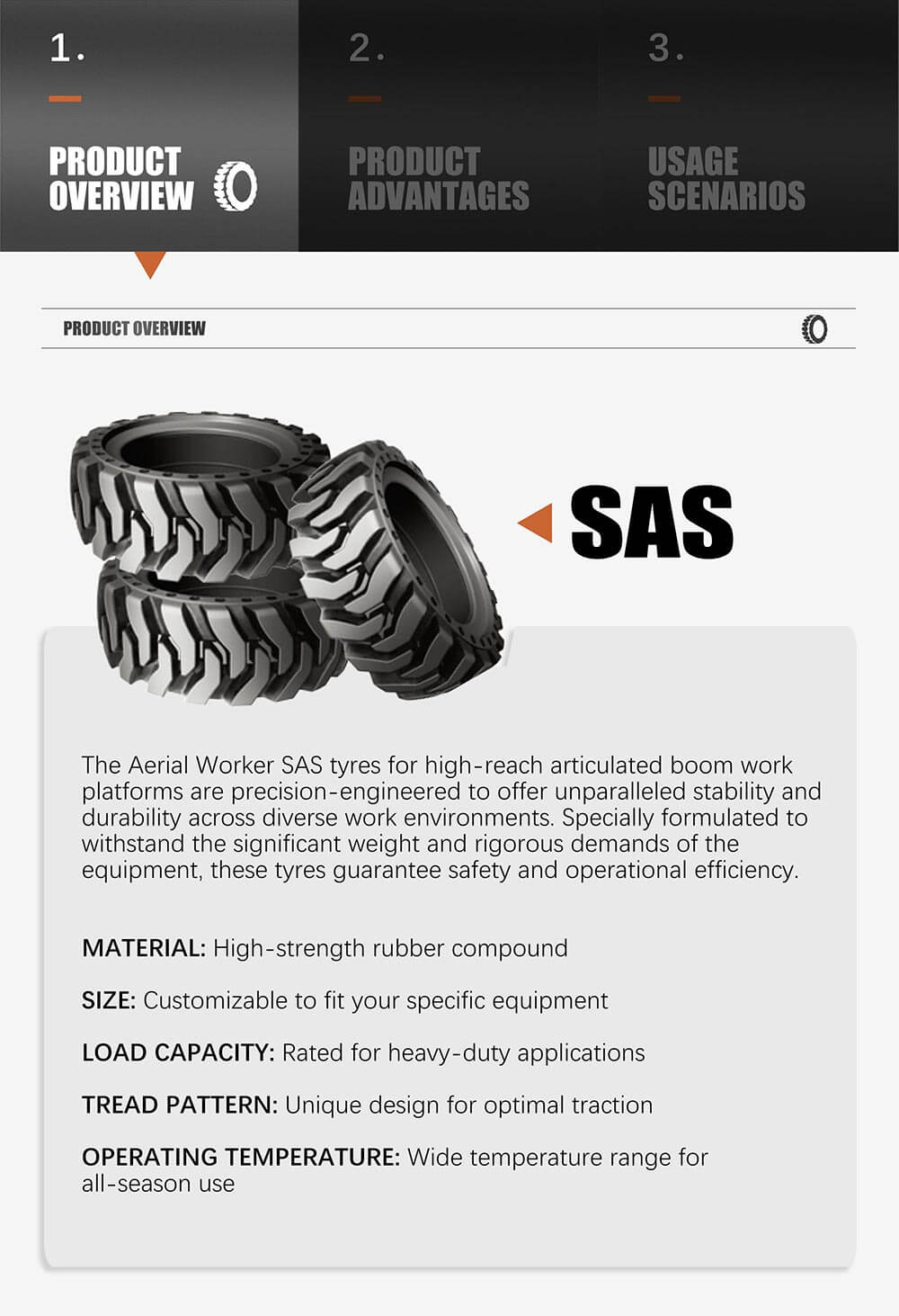 Aerial Worker SAS Tyres