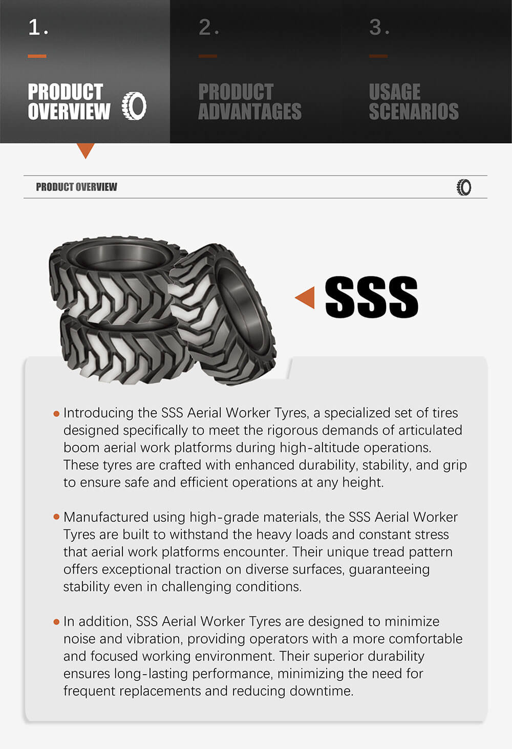 SSS Aerial Worker Tyres