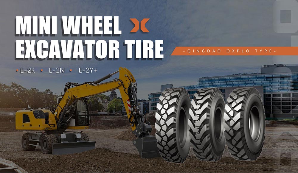 Mini wheel excavator E-2Y tire