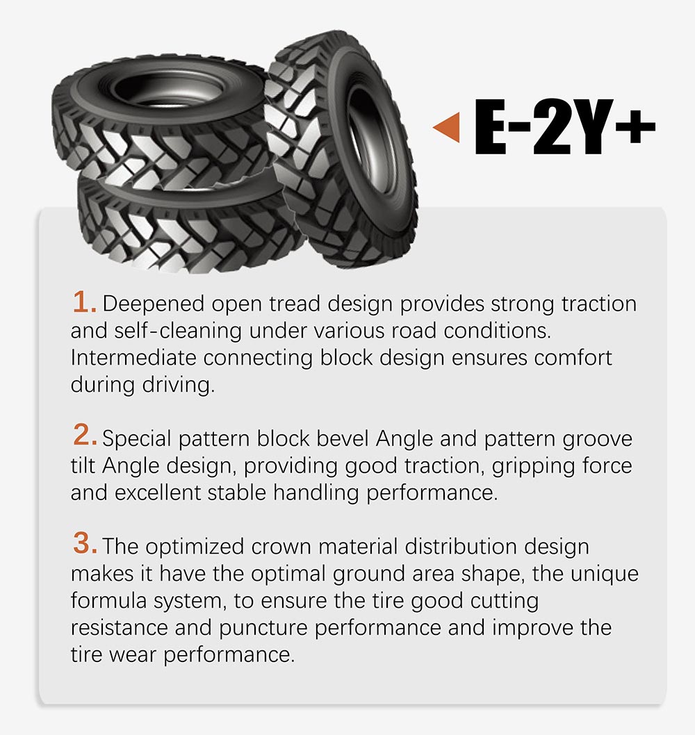 Mini wheel excavator E-2Y tire