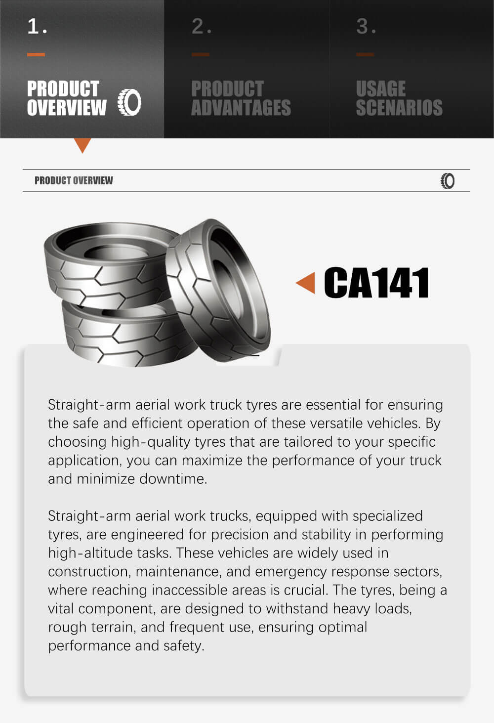 Straight-Arm Aerial Work Truck Tyres