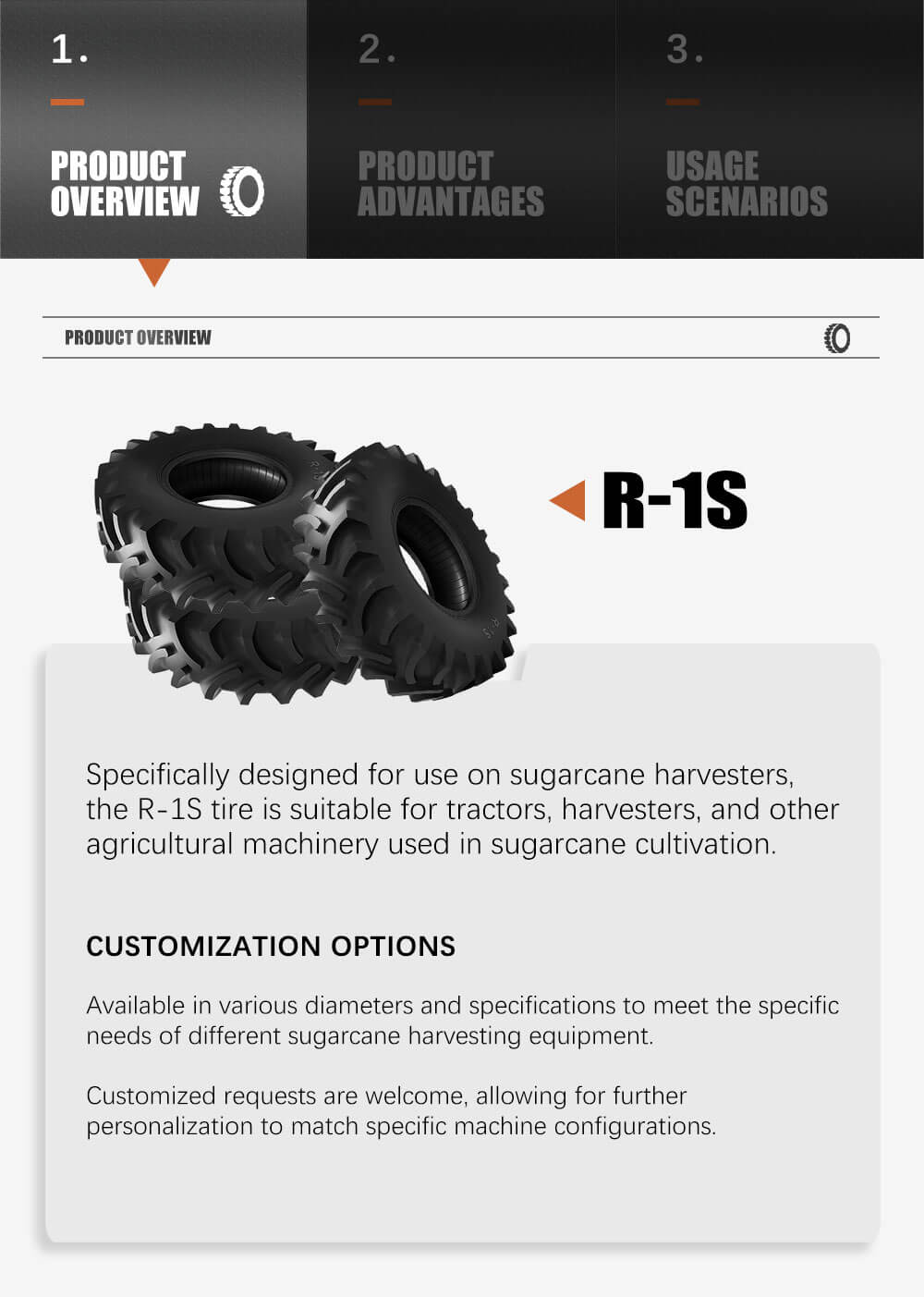 Sugar Cane Harvester Tire R-1S