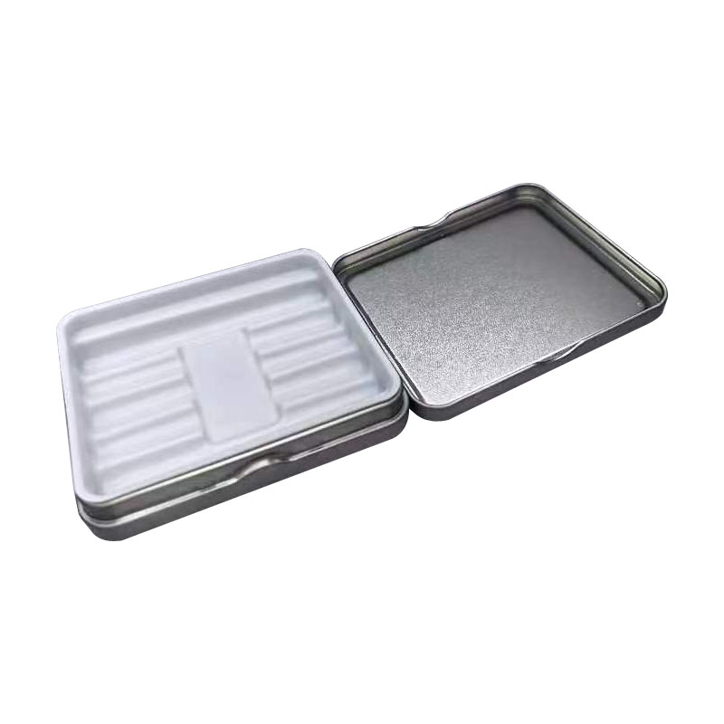Rectangle 105mm CR Tin with Hinged Lid
