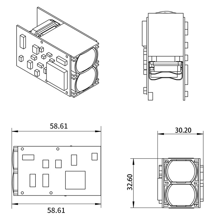 2.3km Laser Rangefinder Module