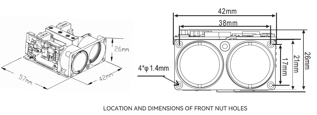 30hz 270m Laser Rangefinder Module