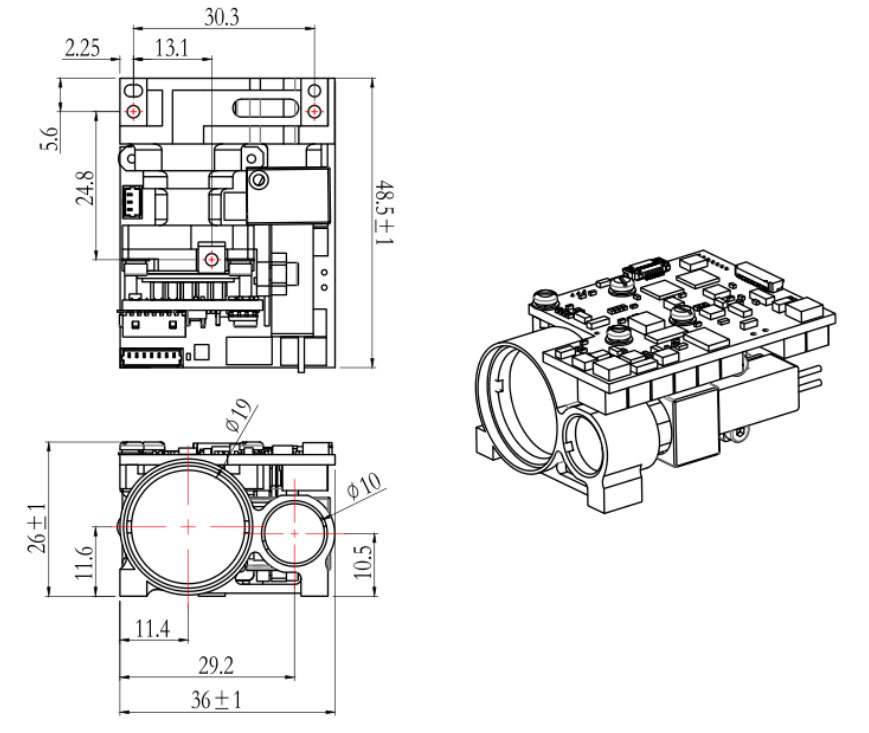 4km Laser Rangefinder Module Lrf