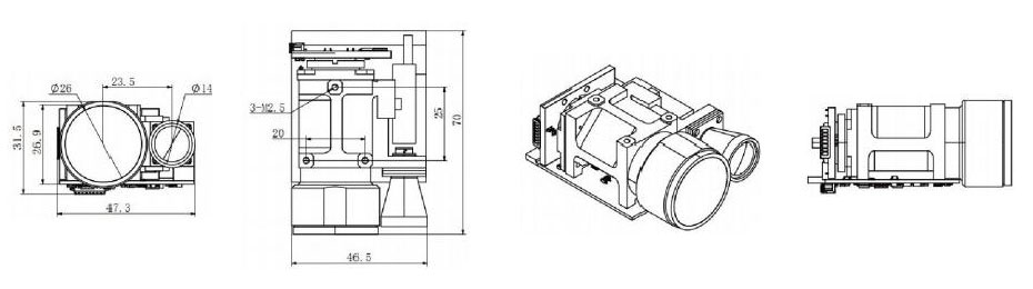 6km Laser Rangefinder Module