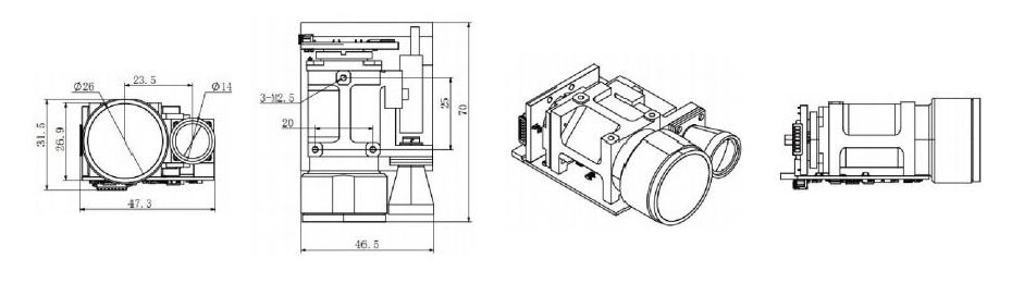 8km Laser Rangefinder Module