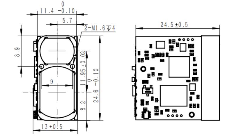 1.5km Micro Laser Rangefinder Module