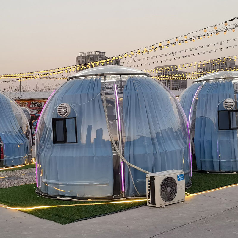 Bubble House läpinäkyvä polykarbonaattitalo