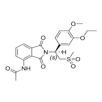 (+)-N-［2-［1(S)-(3-etoksi-4-metoksifenyyli)-2-(metyylisulfonyyli)etyyli］-1,3-diokso-2,3-dihydro-1 H-isoindol-4 -yyli］asetamidi