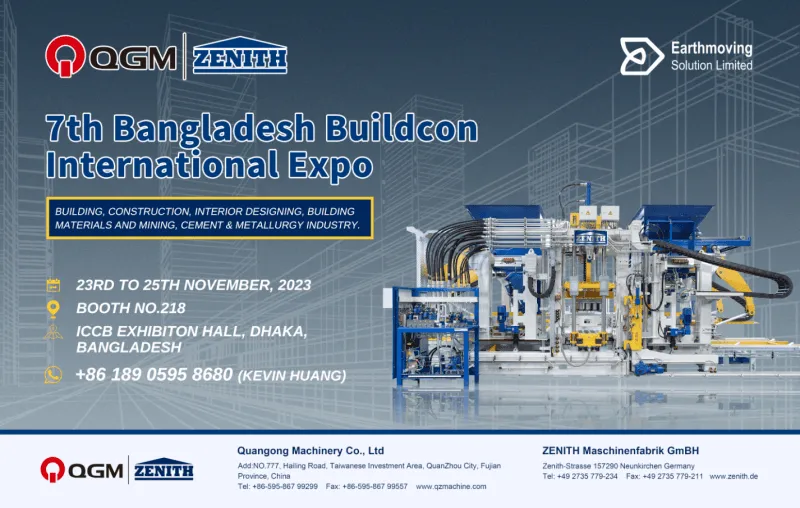 ဘင်္ဂလားဒေ့ရှ် 2023 Buildco တွင် QGM-ZENITH Block Machine ကိုတွေ့ဆုံပါ။