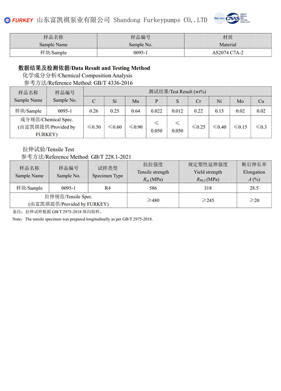 Chemical Composition Analysis and Tensile Testing