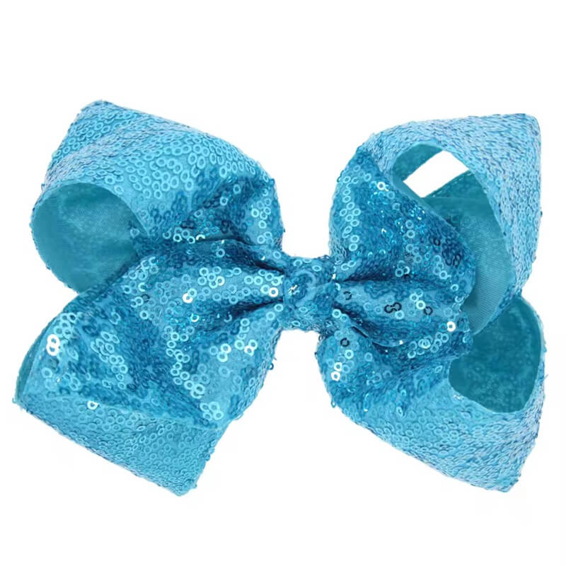 Kids Colorful Sequin JoJo Bows Hair 8 Inches