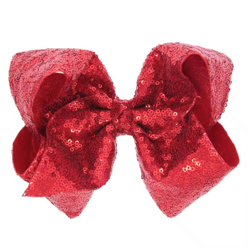 Kids Colorful Sequin JoJo Bows Hair 8 Inches