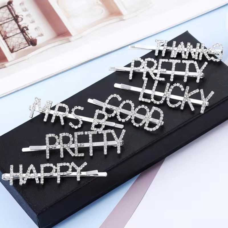 Letters Hair Pin Simple Words Hair Clip