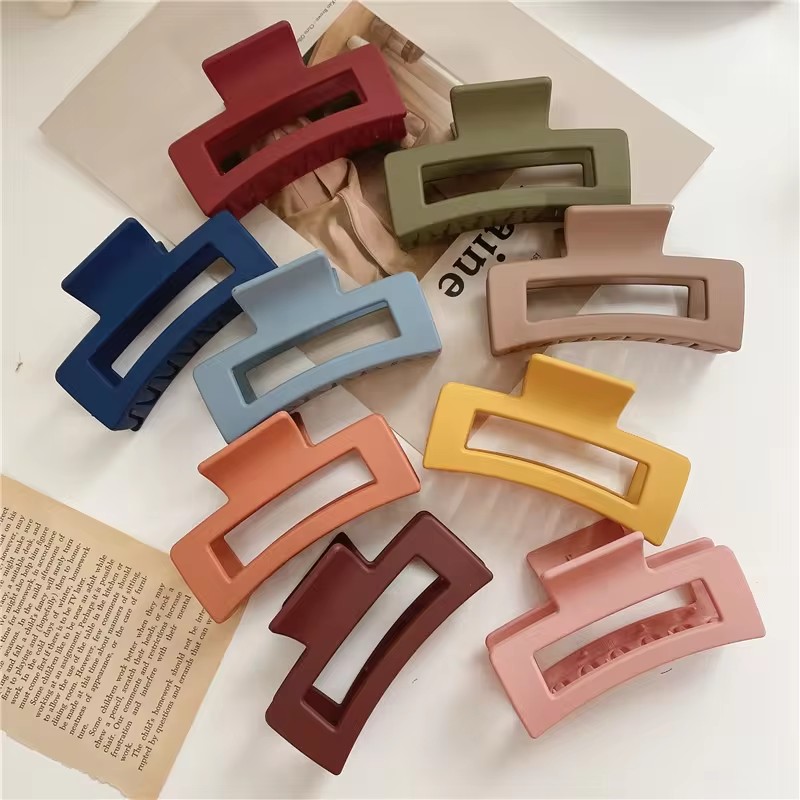 Square Plastic Hair Claw Clips
