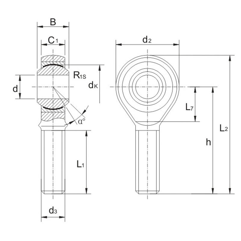 Maintenance-free Rod Ends SA-TK ISO1224-4K