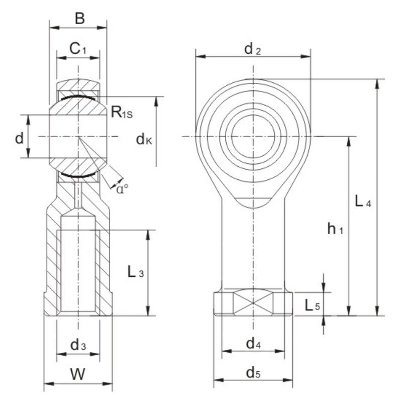 Maintenance-free Rod Ends SI-TK ISO1224-4K