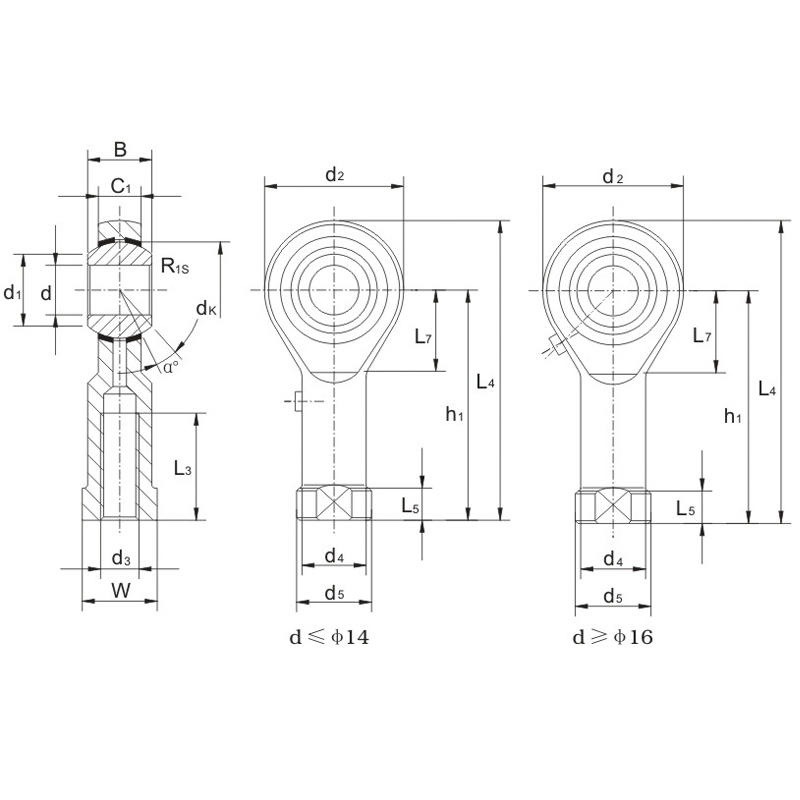 Maintenance required Rod Ends PHS