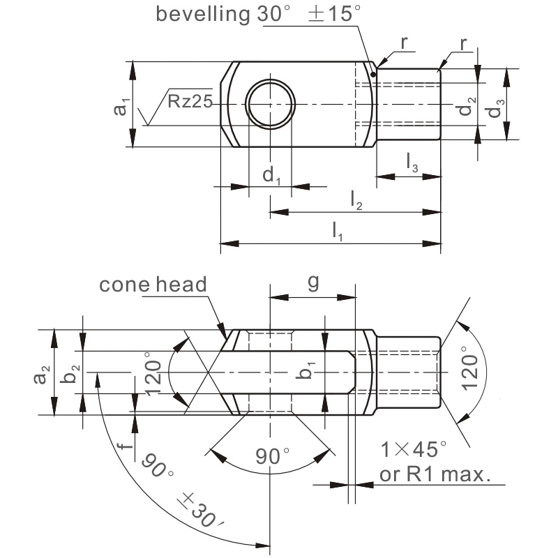 Clevises DIN71752 DIN ISO8140 CETOP