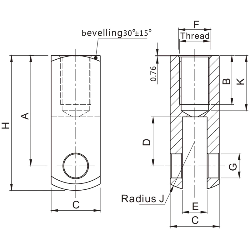 Clevises for Gas Spring Connector