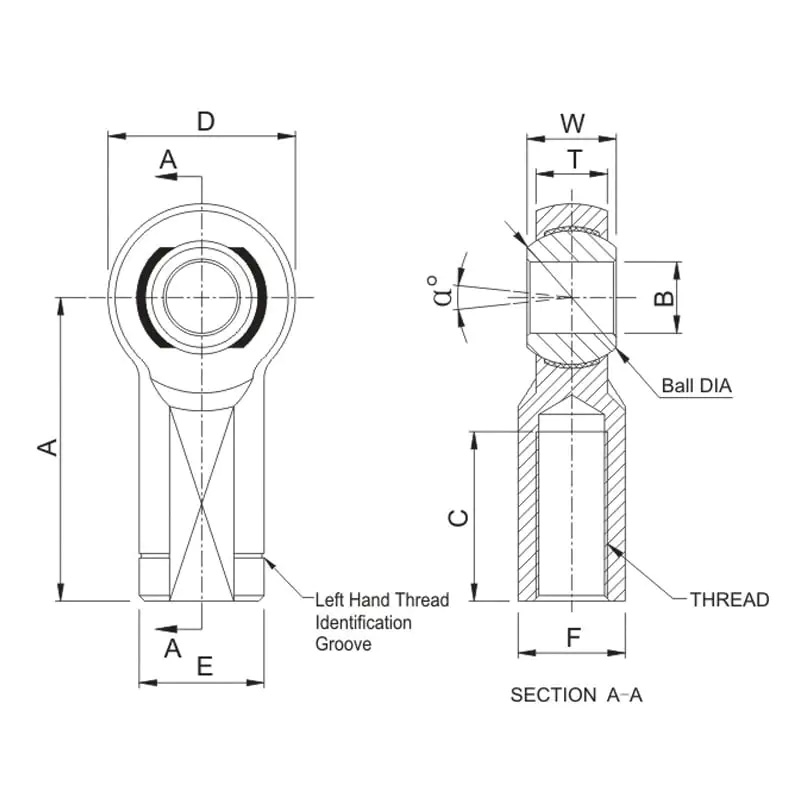 Inch dimensions High Loaded Injection Rod Ends PXF