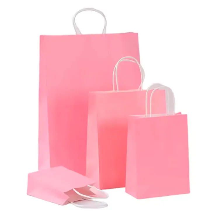 Manejar bolsas de papel de embalaje de compras boutique